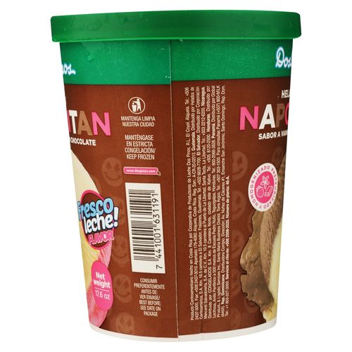 Helado Dos Pinos napolitano sabor fresco leche - 500 g