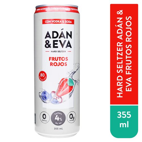 Seltzer Adan Y Eva Frutos Rojos Lata - 355ml