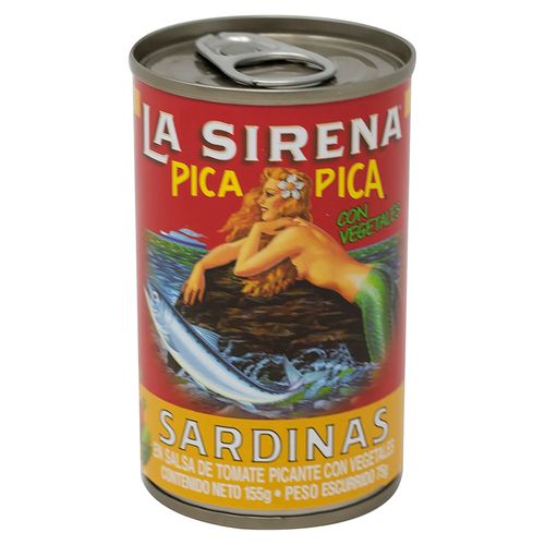 Sardina La Sirena pica pica con vegetales en salsa de tomate en Enlatados - 155 g