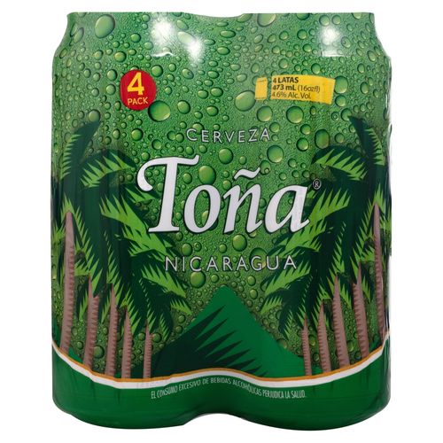 4 Pack Cerveza Tona Lata-473ml