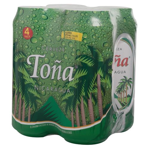 4 Pack Cerveza Tona Lata-473ml