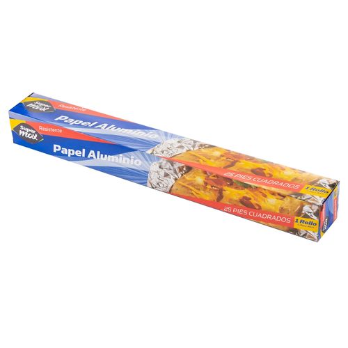 Papel Aluminio Supermax Rollo 25Pies 1Ea