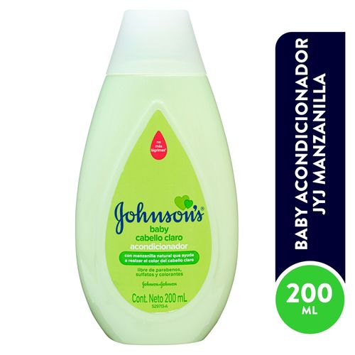 Acondicionador Johnson's baby cabello claro con manzanilla libre de parabenos - 200 ml