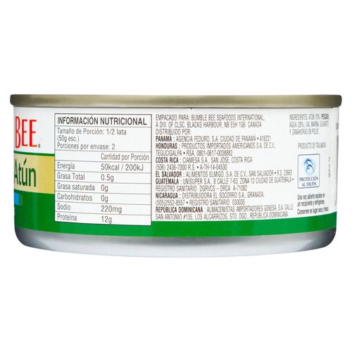 Atun Bumble Bee Trozos Agua 142gr
