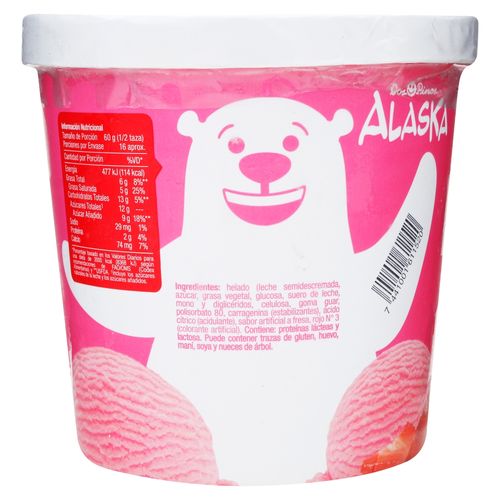 Helado Dos Pinos Alaska Fresa - 972 g