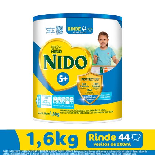 Leche  Nestlé® Nido En Polvo  5+ Advanced® Lata -1.6kg