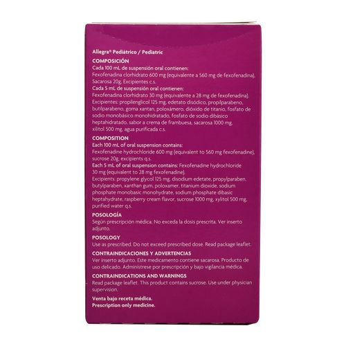 Allegra Susp 30 5 Mg Ml X 150 Ml Ea