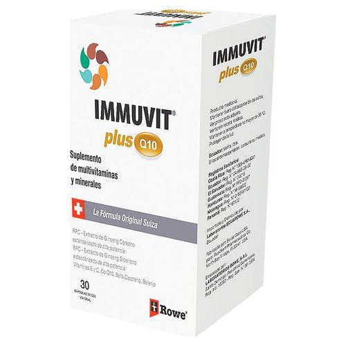 Suplemento De Multivitaminas Immuvit Calcio Rowe Plus Q -Unidad  -Precio indicado por Unidad-