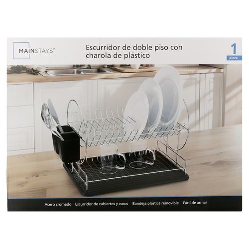 Escurridor Doble Piso Charola Plastico