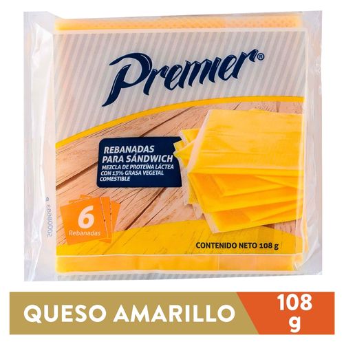 Queso Premier Rebanadas Bajo en Calorías - 108gr