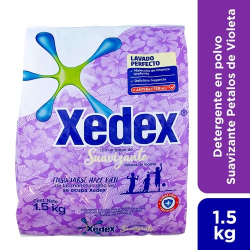 Detergente en polvo Xedex con suavizante fragancia pétalos de violeta - 1.5 kg