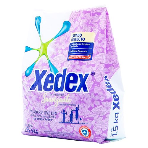 Detergente en polvo Xedex con suavizante fragancia pétalos de violeta - 1.5 kg