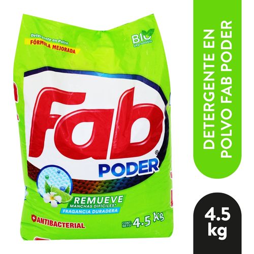 Detergente en Polvo Fab Poder Aroma Limón- 4500 g