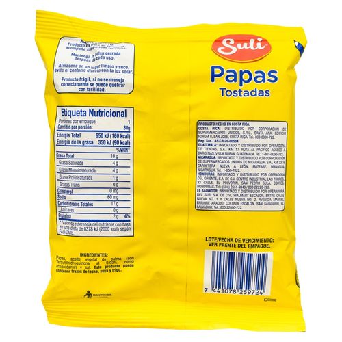 Snack Suli papas tostadas - 30 g