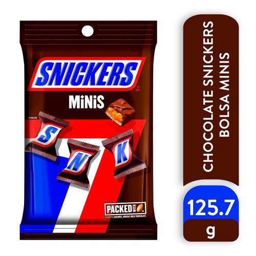 Chocolate Snickers Bolsa Minis - 124.7 g