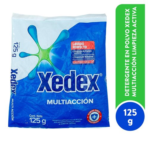 Detergente En Polvo Xedex Multiacción Limpieza Activa - 115 g