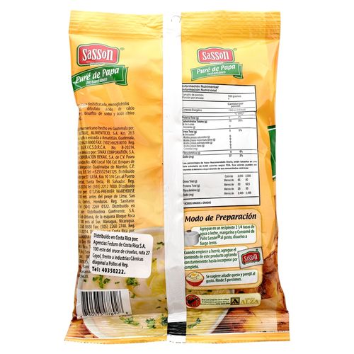 Puré Sassón de papa instantáneo bolsa - 100 g