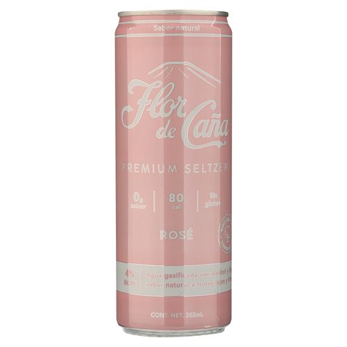 Bebida alcohólica Flor de caña premium seltzer rose - 355 ml