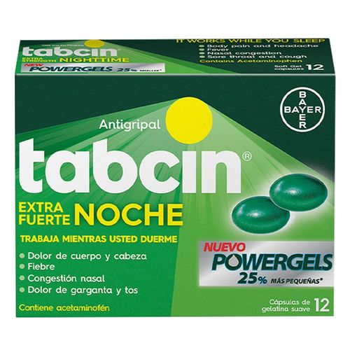 Tabcin Noche Liquid Gel Caja X 12 Tabletas