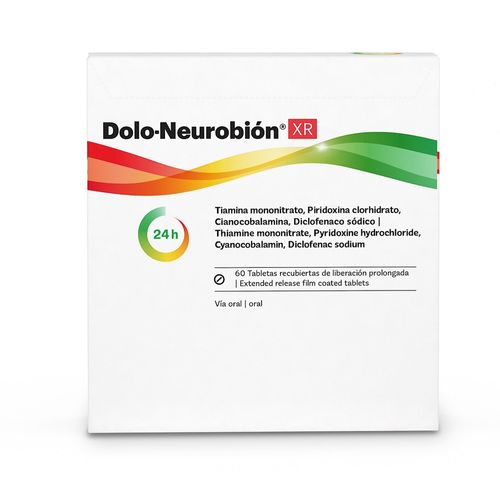 Tabletas Recubiertas Dolo-Neurobión XR De Liberación Prolongada -60 Uds -Precio indicado por Unidad-