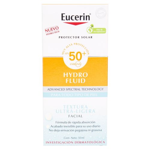 Protector solar facial Eucerin hydro fluid FPS 50 - 50 ml