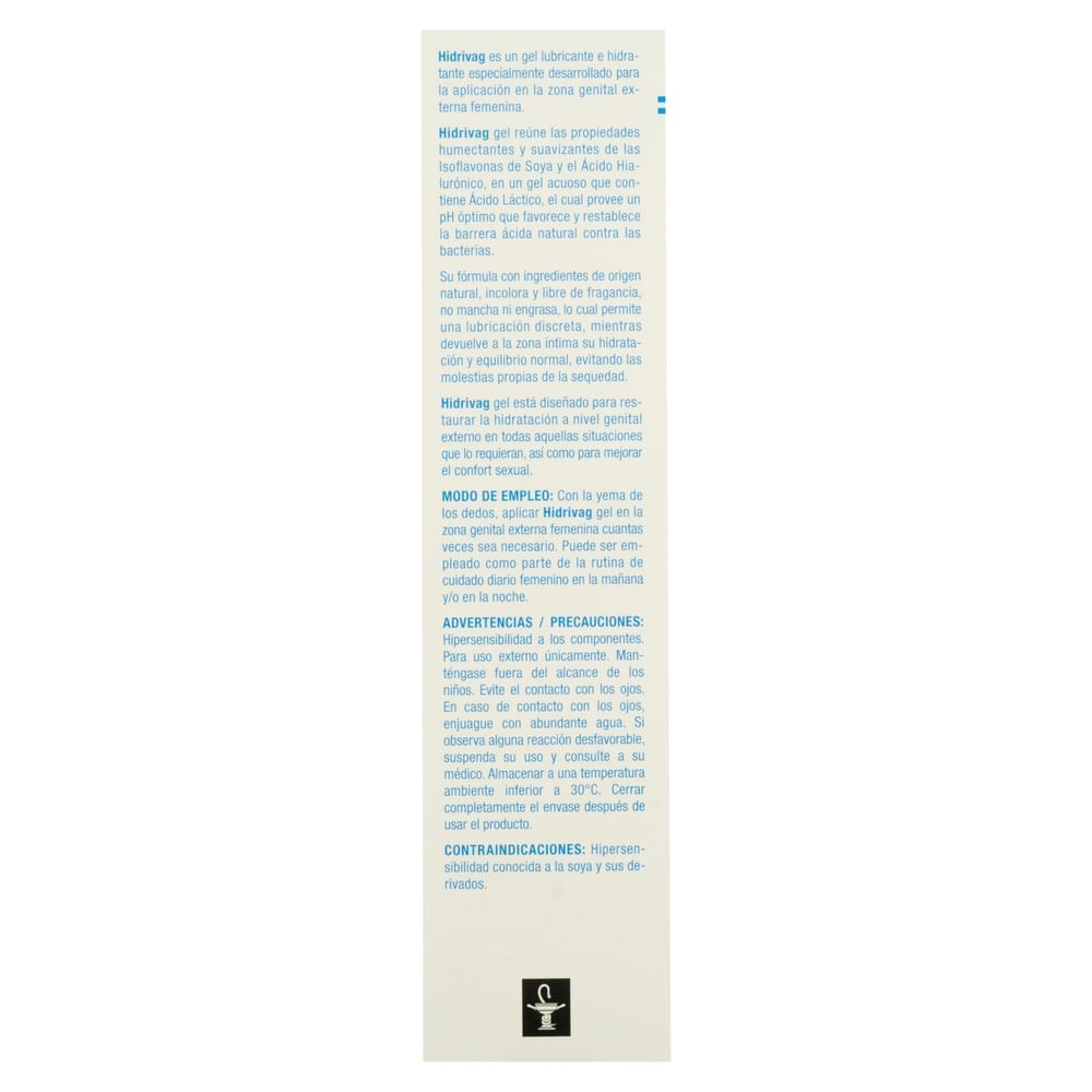 hidrivag gel lubricante Hidrivag gel está diseñado pensando en ti: un gel suave, sin fragancia, que  brinda hidratación inmediata. Su fórmula humectante y acondicionadora  devuelve la lubricación, alivia la sequedad y mejora tu bienestar, para