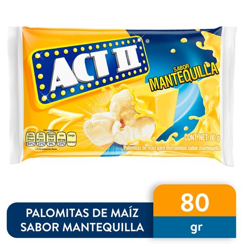 Palomitas Maiz Act Ii Mantequilla 80gr