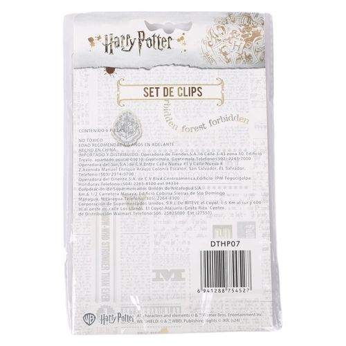 Clips Pen + Gear diseño harry potter - 6 Uds