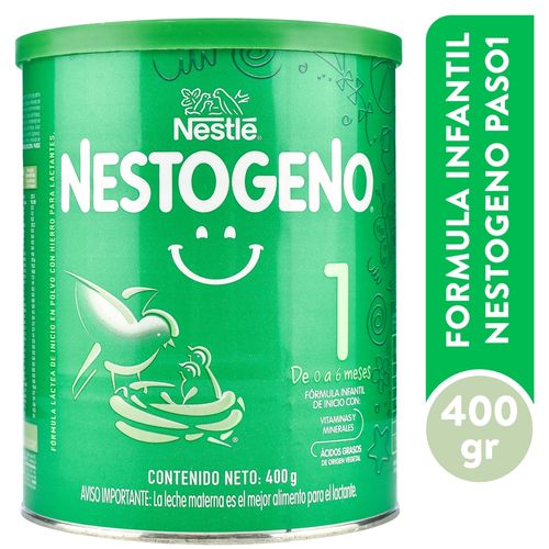 Fórmula Láctea Nestogeno® 1 Lata, Vitaminas Y Minerales Y Ácidos Grasos De Origen Vegetal - 400g