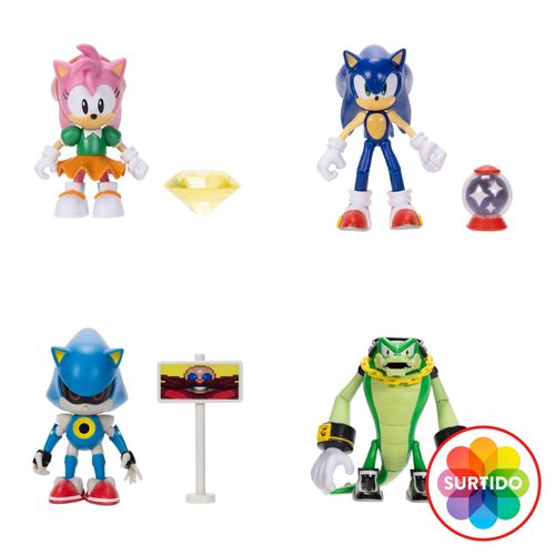 Figuras de acción Sonic articuladas con accesorio surtidas
