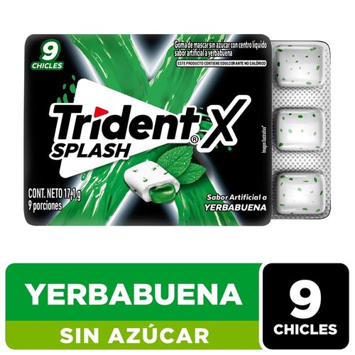 Goma de Mascar Trident Splash Yerba - 17,1 g
