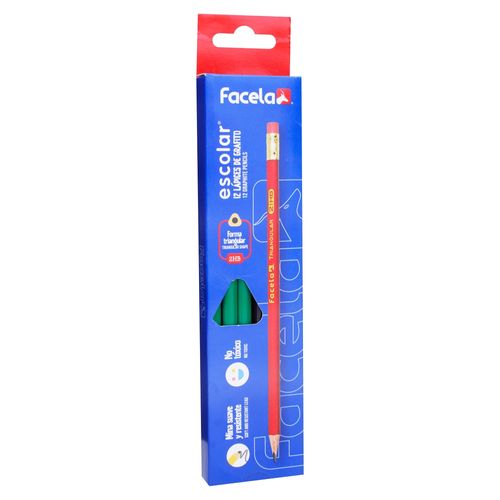Lápices de grafito Facela triangular - 12 Uds