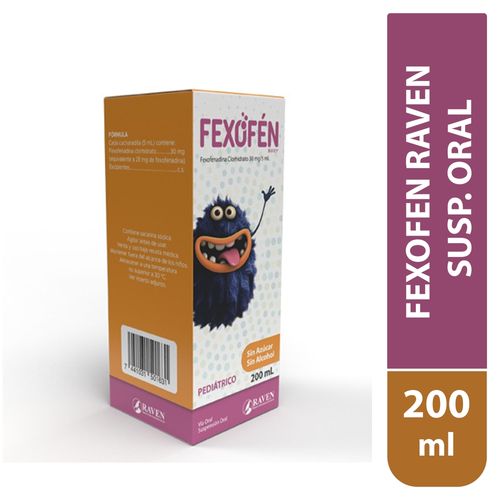 Fexofen Raven Susp. Oral Fco 200 Ml