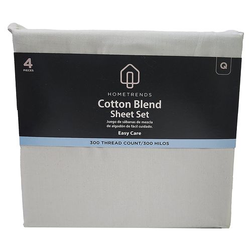 Sabanas Hometrends 300 Hilos Queen Grey