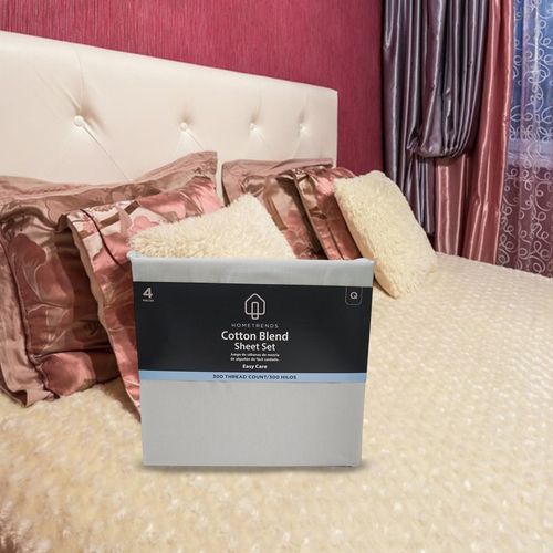 Sabanas Hometrends 300 Hilos Queen Grey