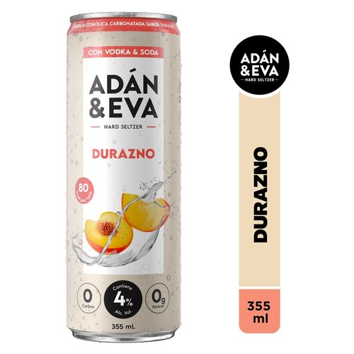 Brandy Adan Y Eva Seltzer Durazno Rose - 355ml
