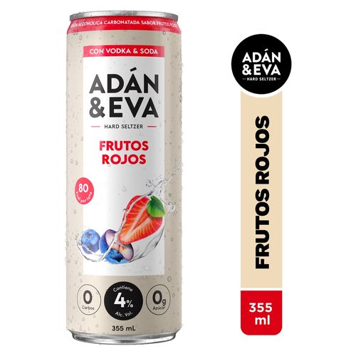 Seltzer Adan Y Eva Frutos Rojos Lata - 355ml