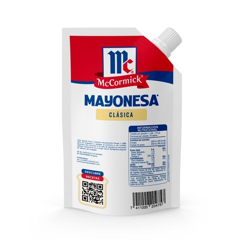 Mayonesa clásica McCormick Doypack - 350 g