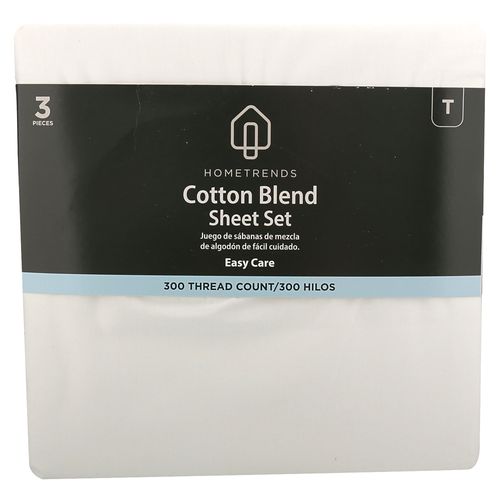Sabanas Hometrends Sabanas 300 Hilos Twin Blanca