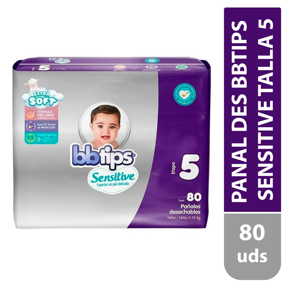 Pañales BB Tips Sensitive talla 5 -80 uds - Walmart | Nicaragua