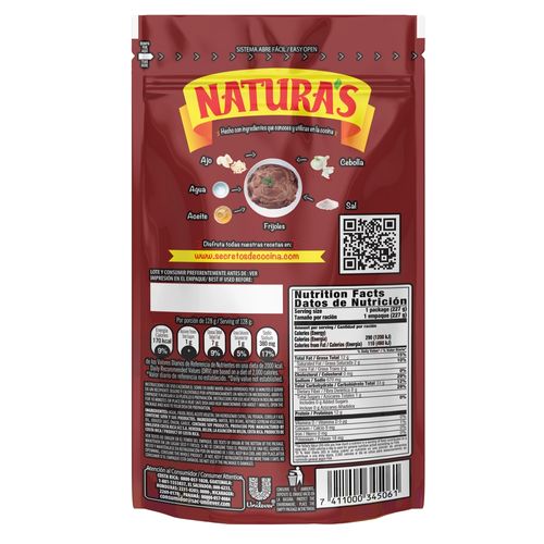 Naturas Frijoles Rojos Volteados 210gr