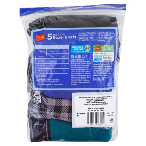 P5 Boxer Brief Nino Hanes Surtido M