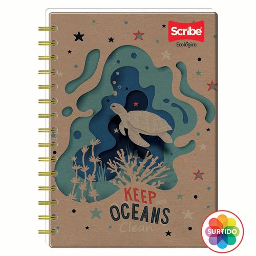 Cuaderno Scribe De Resortes Con Rayas Ecologico 24p- 100 Hojas