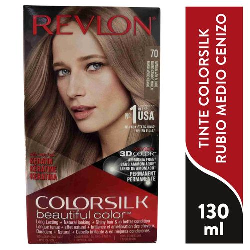 Tinte Revlon Colorsilk Rubio Mediano Cenizo 70