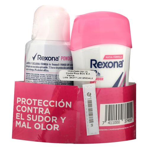 Pack Rexona Deo Sti Aer Pow 103gr