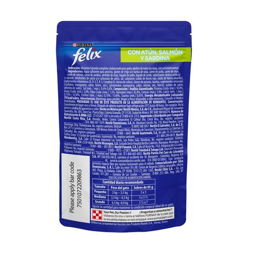 Alim Gato Felix Tuna Salmon 85Gr