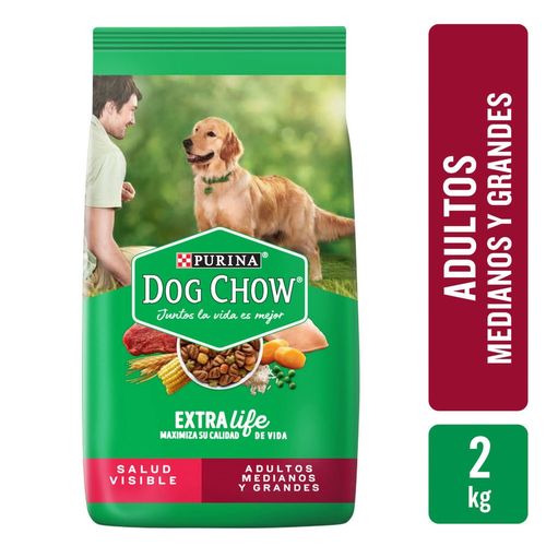 Alimento Perro Adulto Purina Dog Chow Extra Life Medianos y Grandes 2 kg