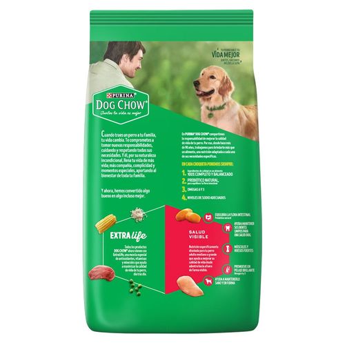 Alimento Perro Adulto Purina Dog Chow Extra Life Medianos y Grandes 2 kg