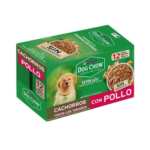 Alimento Húmedo Perro Cachorro Purina 12Pack Dog Chow Pollo 100 g