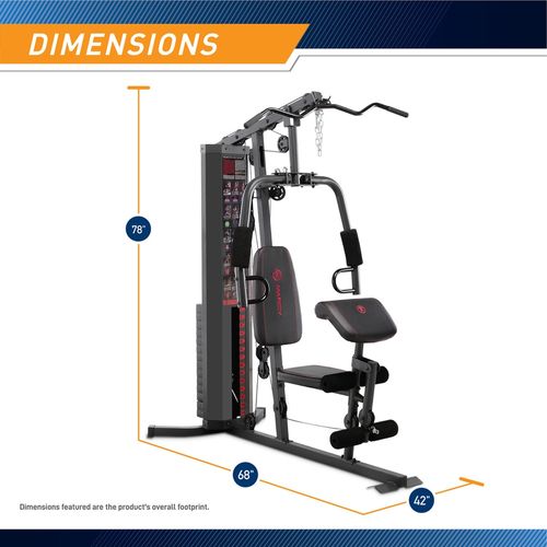 Gimnasio Marcy MWM-990, Color Negro con soporte, -150 Lb